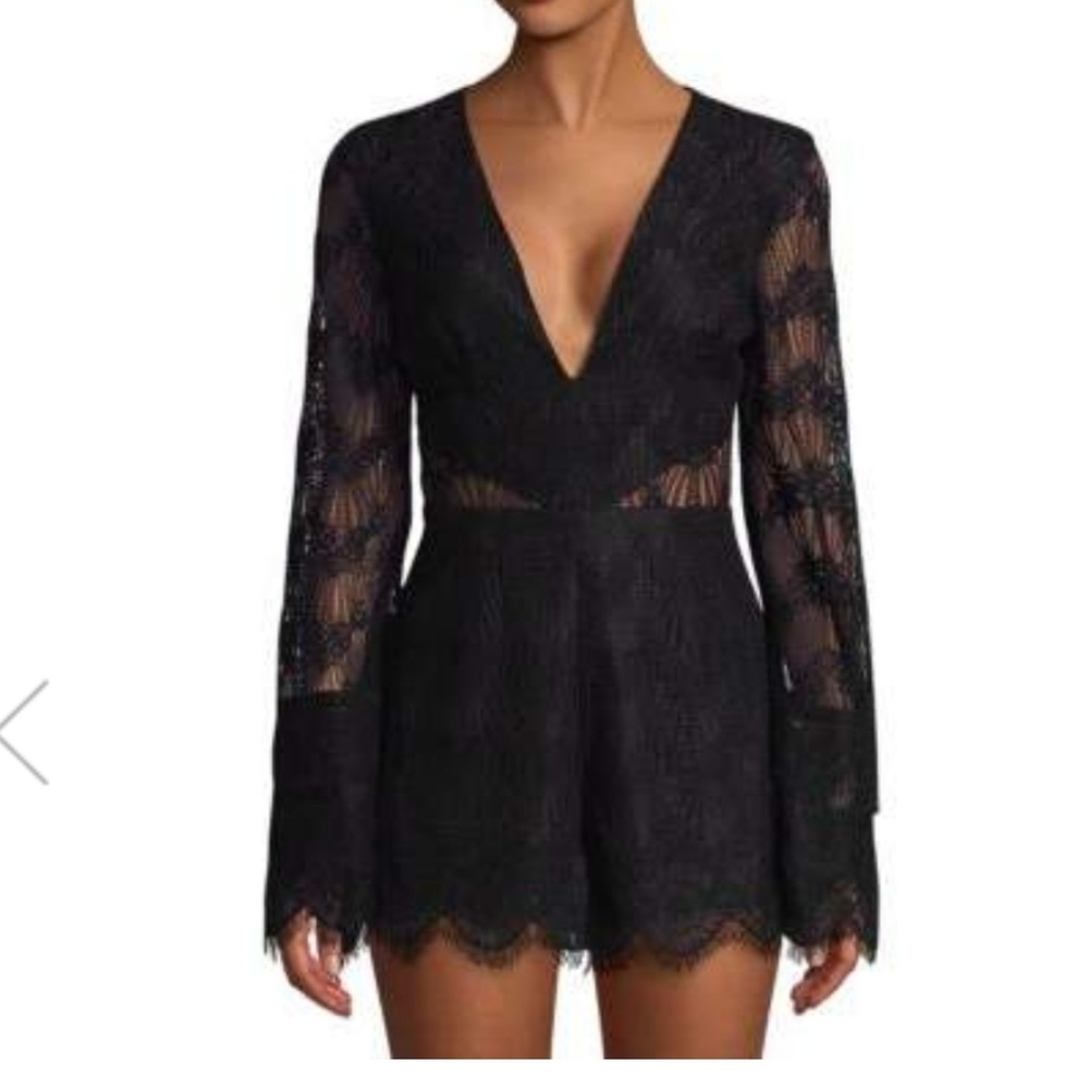 NWT Keepsake The Label black lace romper